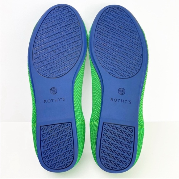 Rothy’s RARE RETIRED Kelly Green Jelly Bean Round Toe Loafers Flats HTF - Picture 14 of 14